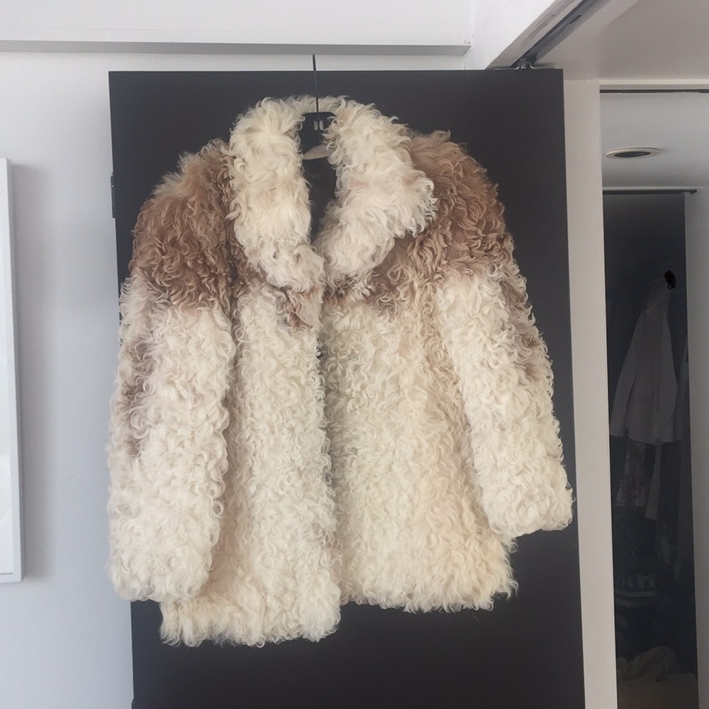 Vintage curly lamb coat